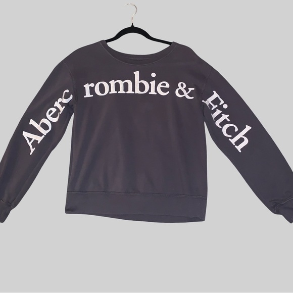 Abercrombie & Fitch Tops - Abercrombie & Fitch Dark Gray embroidered Pullover from their soft a&f Sz S